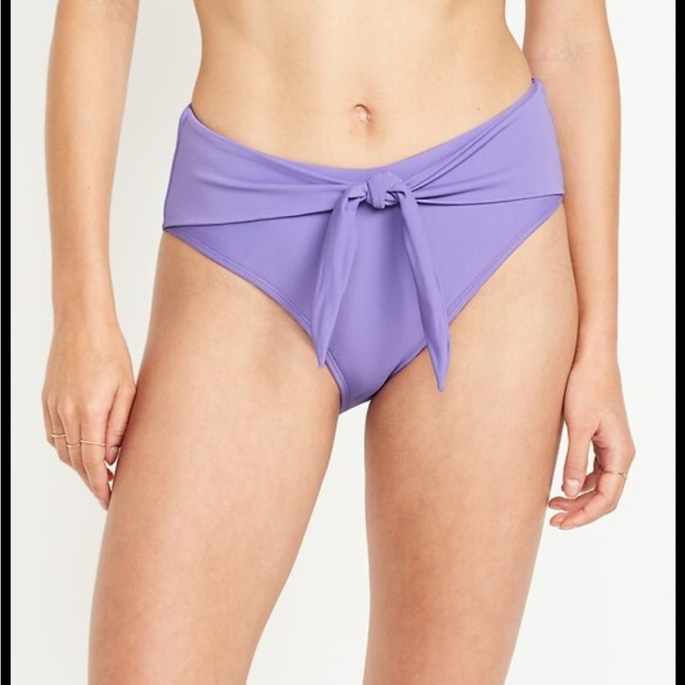 Purple Bikini bottoms with Twisted Knot Detail